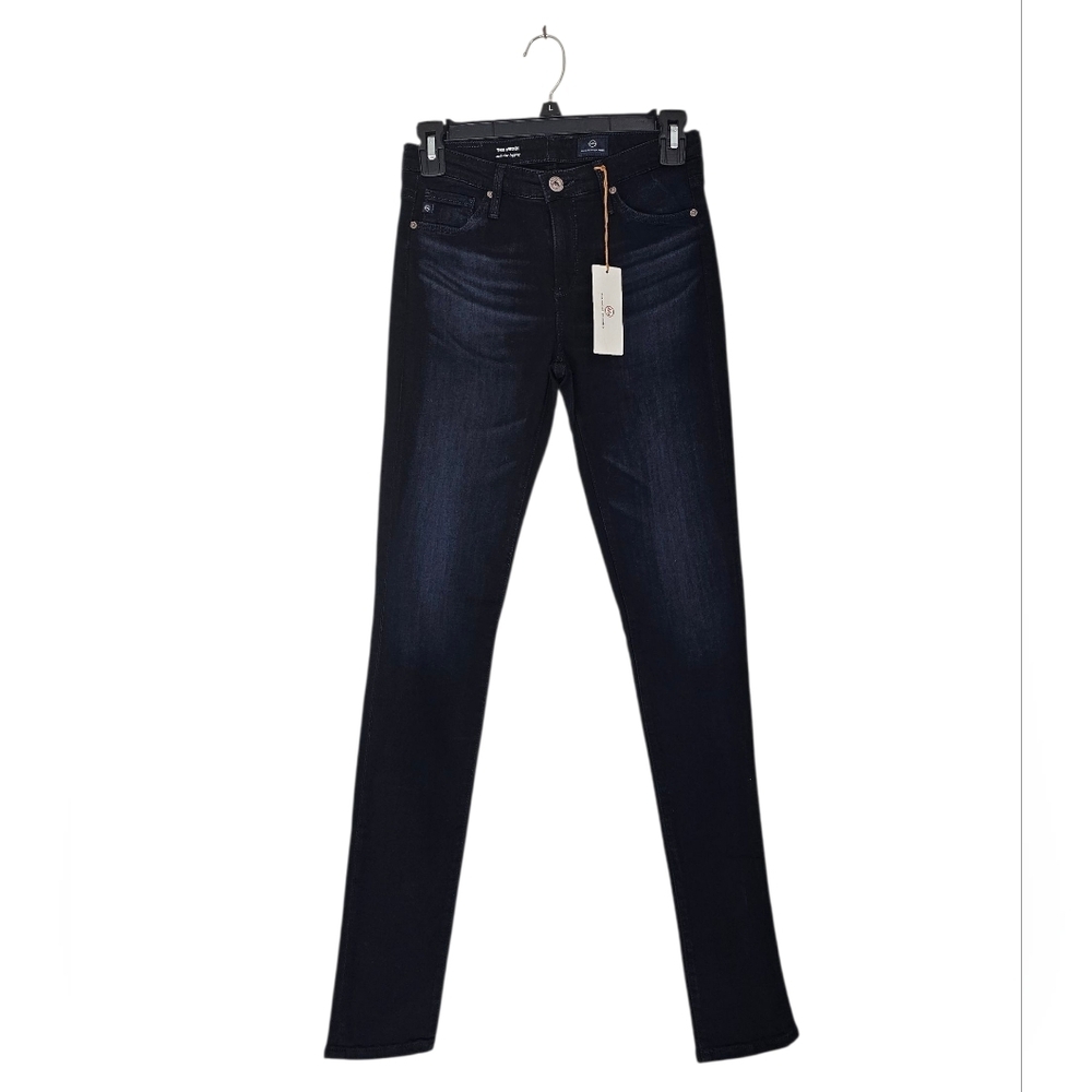 Ag Adriano Goldschmied The Middi Mid Rise Legging Skinny Dark Blue Jeans‎ 25 NWT